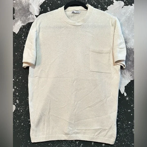 Zara Men’s Knit Pocket Shirt - Picture 1 of 7